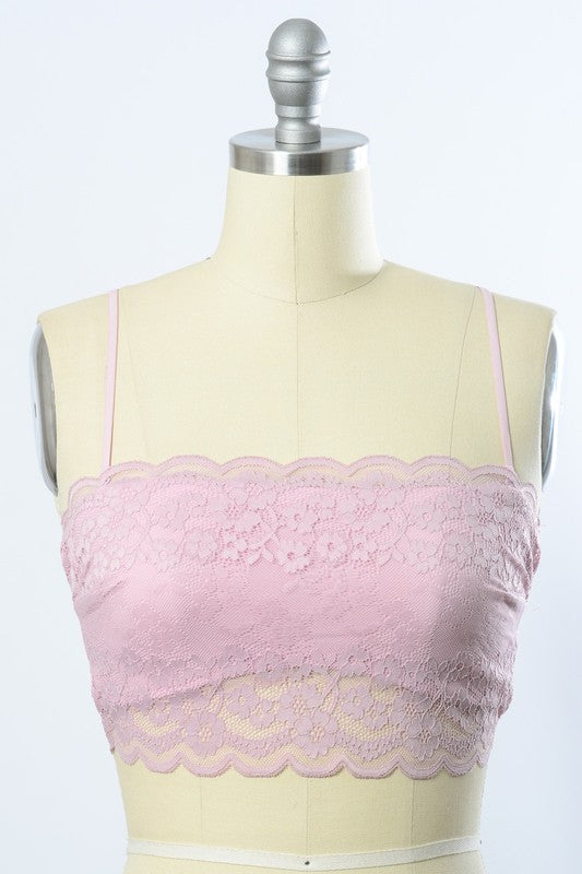 Wide Lace Bandeau-Charmful Clothing Boutique