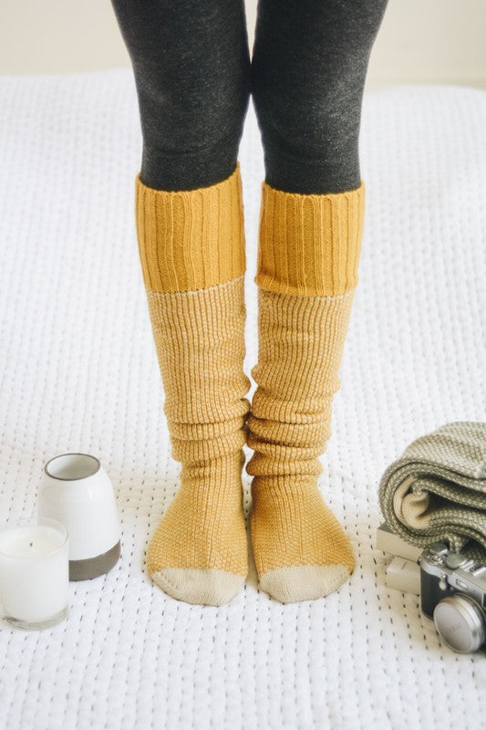 Knitted Lounge Socks-Charmful Clothing Boutique