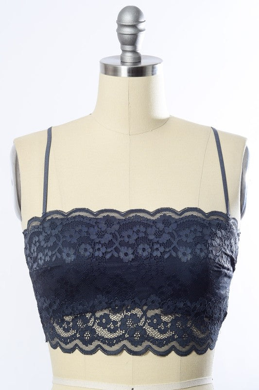 Wide Lace Bandeau-Charmful Clothing Boutique