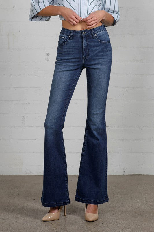 High Rise Wider Flare Jeans-Charmful Clothing Boutique
