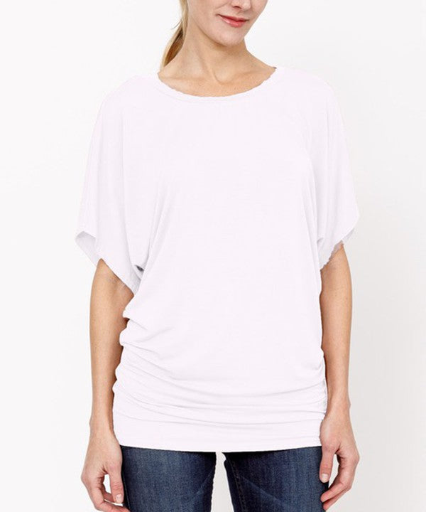 BAMBOO CREW NECK TUNIC-Charmful Clothing Boutique