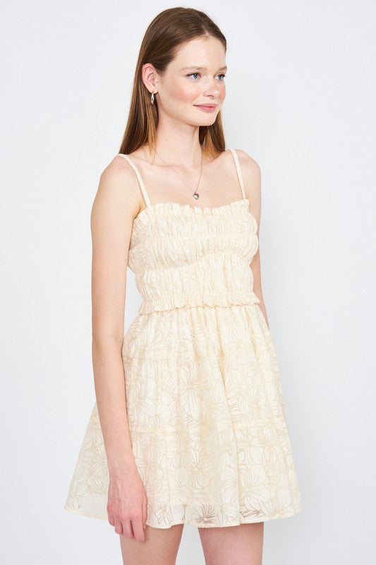 IMC7459D-1 SPAGHETTI STRAP TIERED MINI DRESS-Charmful Clothing Boutique