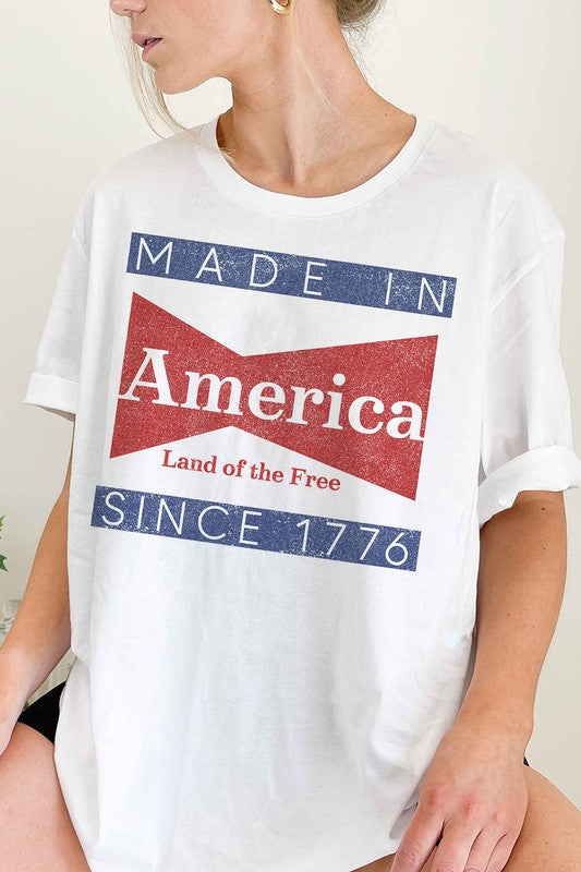 MADE IN AMERICA OVERSIZED GRAPHIC TEE / T-SHIRT-Charmful Clothing Boutique
