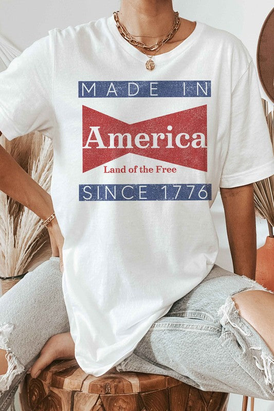 MADE IN AMERICA OVERSIZED GRAPHIC TEE / T-SHIRT-Charmful Clothing Boutique