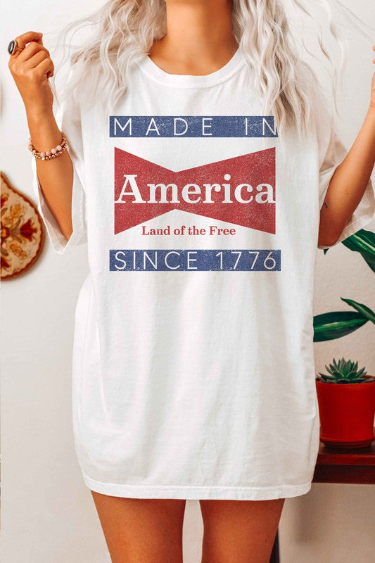 MADE IN AMERICA OVERSIZED GRAPHIC TEE / T-SHIRT-Charmful Clothing Boutique