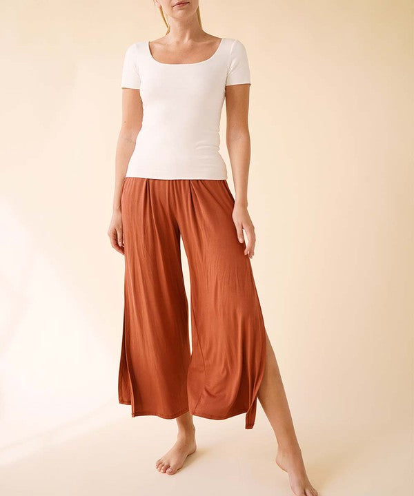 BAMBOO DOUBLE LAYERED CAP SLV TOP-Charmful Clothing Boutique
