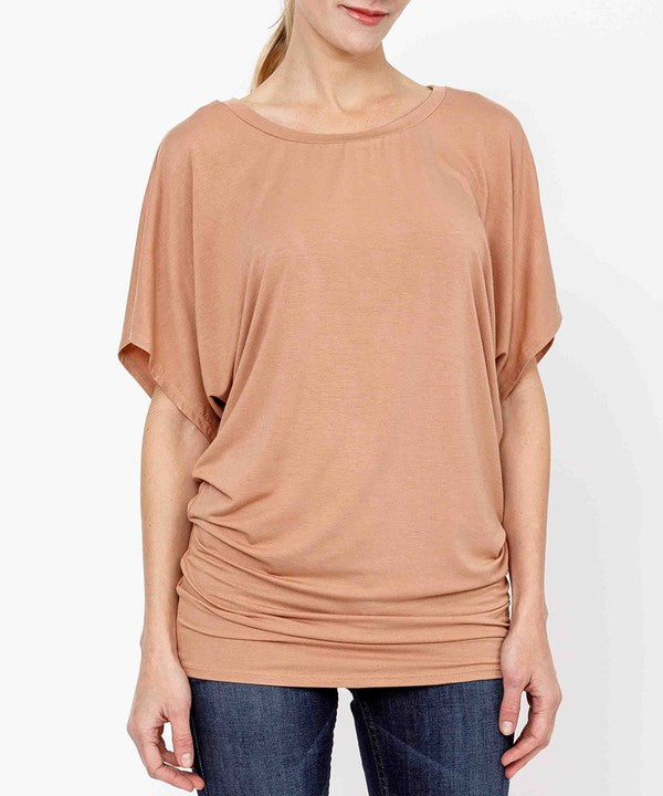BAMBOO CREW NECK TUNIC-Charmful Clothing Boutique