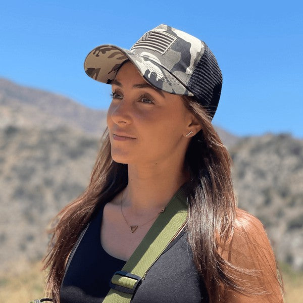 American Flag Unisex Trucker Hat-Charmful Clothing Boutique