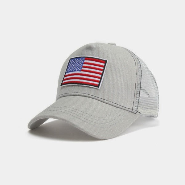 American Flag Unisex Trucker Hat-Charmful Clothing Boutique