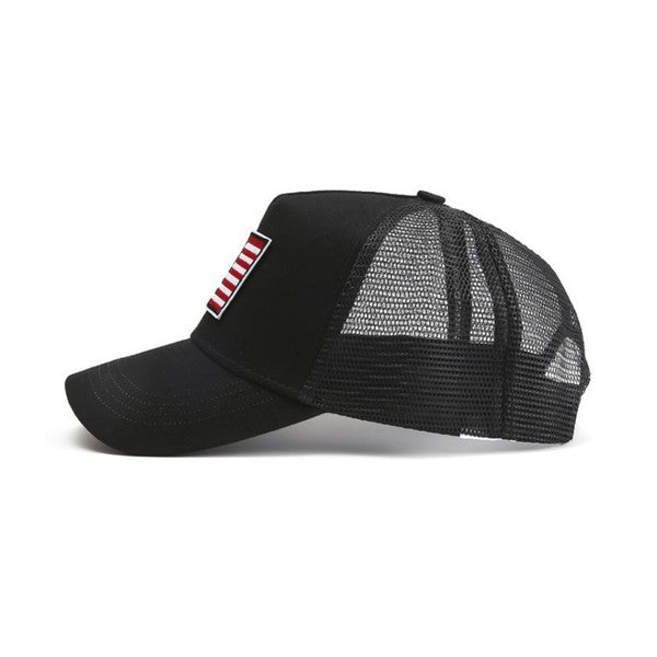 American Flag Unisex Trucker Hat-Charmful Clothing Boutique