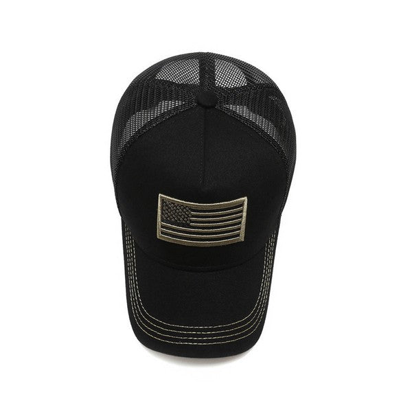 American Flag Unisex Trucker Hat-Charmful Clothing Boutique