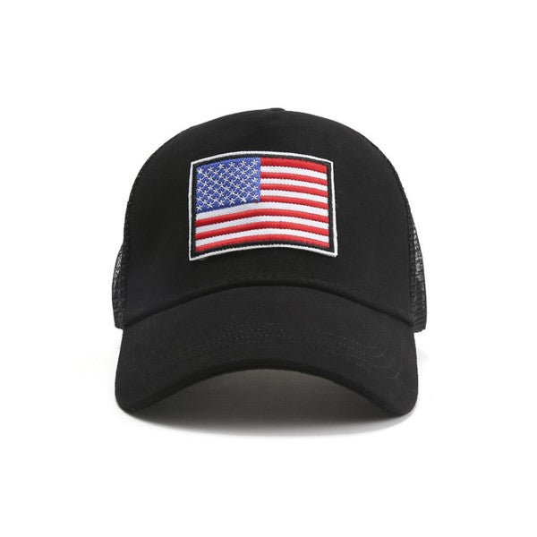American Flag Unisex Trucker Hat-Charmful Clothing Boutique