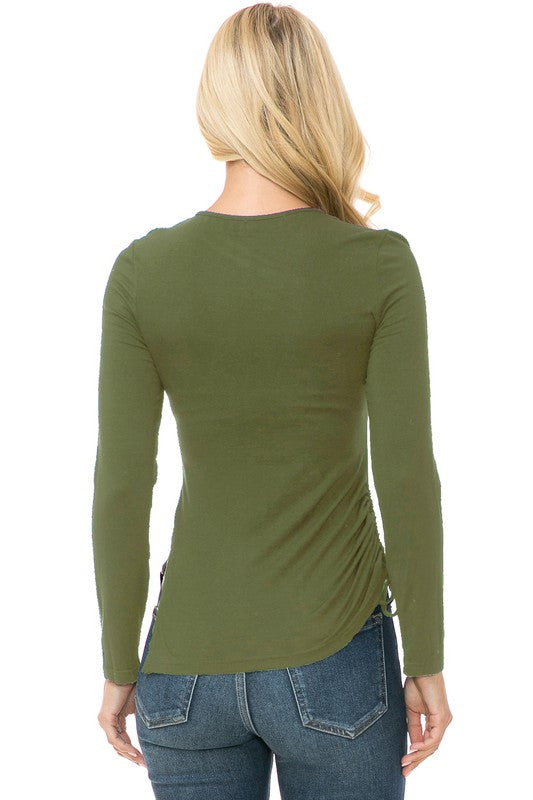 Womens Knit Long Sleeve TOP-Charmful Clothing Boutique