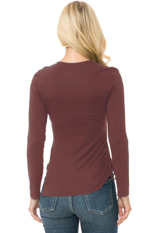 Womens Knit Long Sleeve TOP-Charmful Clothing Boutique