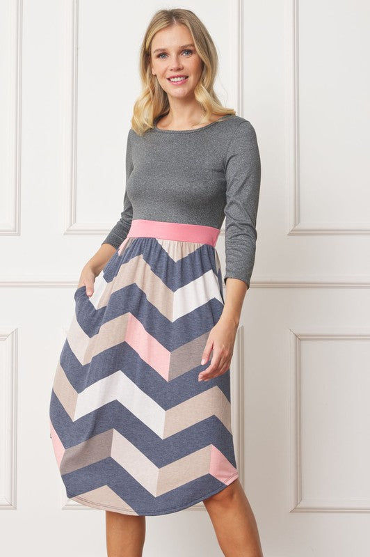 Curved Hem Band Midi Dress-Charmful Clothing Boutique