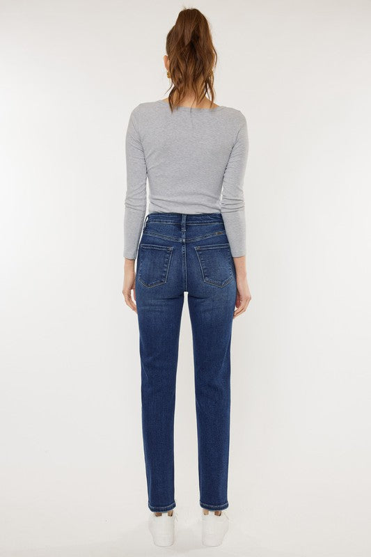 High Rise Slim Straight Jeans-Charmful Clothing Boutique