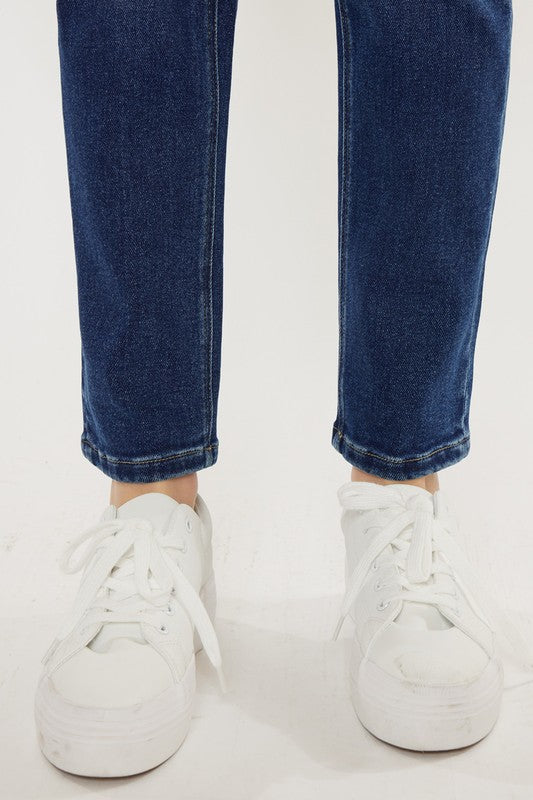 High Rise Slim Straight Jeans-Charmful Clothing Boutique