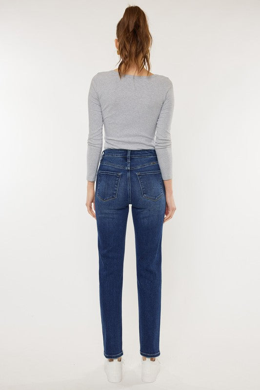 High Rise Slim Straight Jeans-Charmful Clothing Boutique