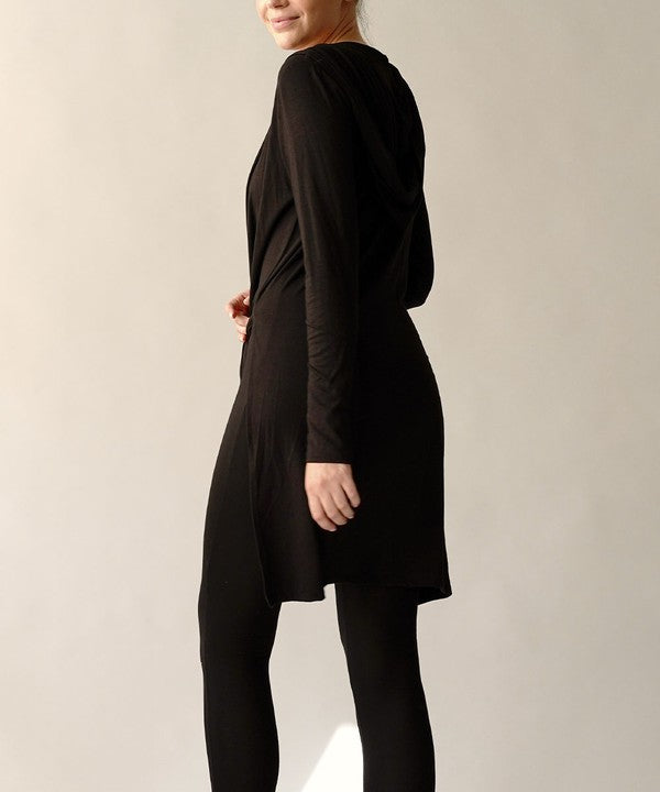 BAMBOO SLIM CARDGIAN WITH A HOODIE-Charmful Clothing Boutique