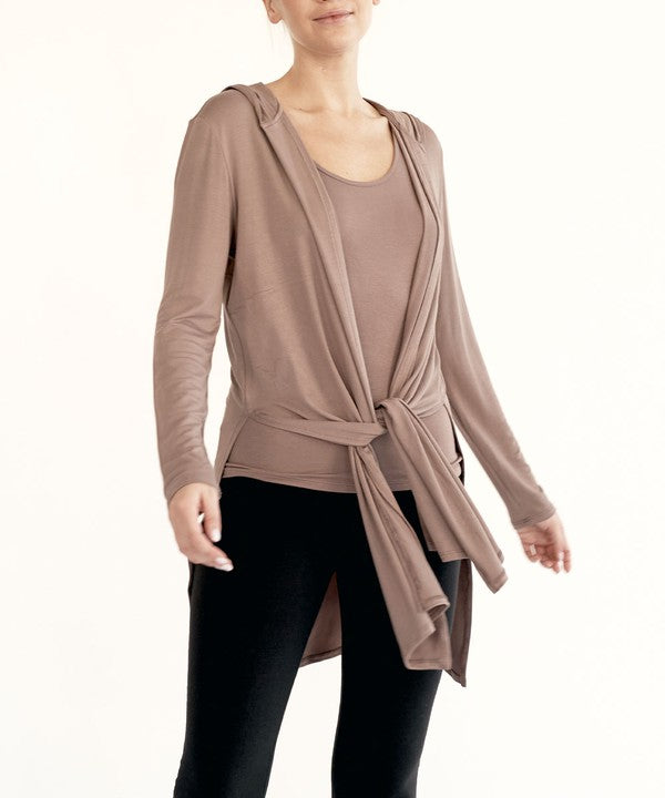 BAMBOO SLIM CARDGIAN WITH A HOODIE-Charmful Clothing Boutique
