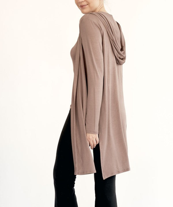 BAMBOO SLIM CARDGIAN WITH A HOODIE-Charmful Clothing Boutique