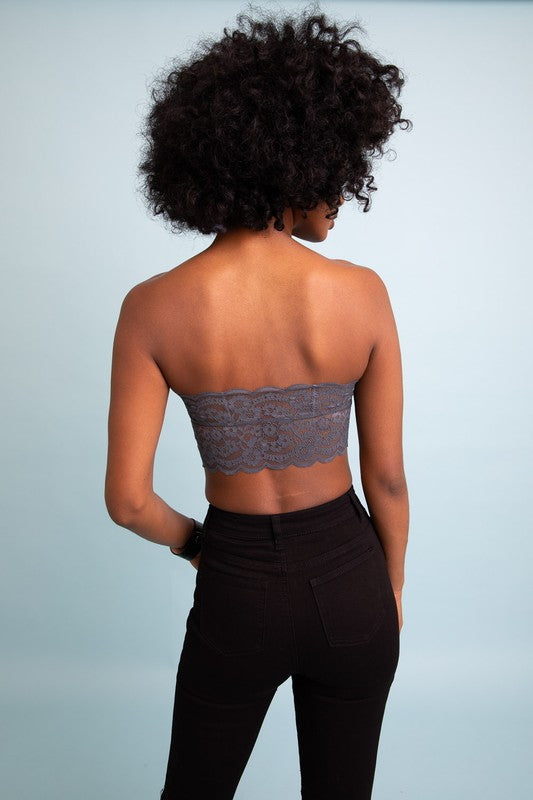 Wide Lace Bandeau-Charmful Clothing Boutique