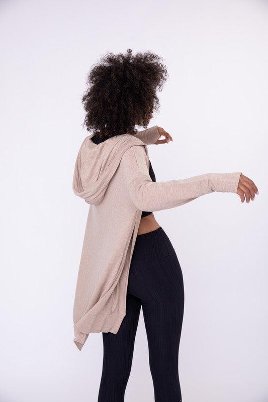 Longline Hooded Cardigan with Pockets-Charmful Clothing Boutique