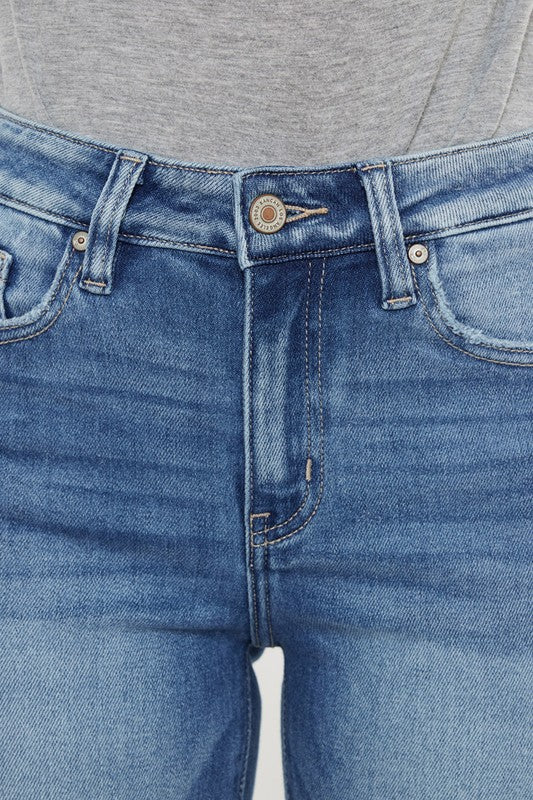High Rise Fray Hem Ankle Skinny Jeans-Charmful Clothing Boutique