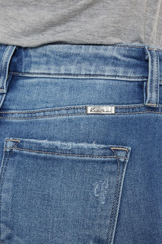 High Rise Fray Hem Ankle Skinny Jeans-Charmful Clothing Boutique