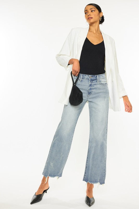 High Rise Slim Wide Leg-Charmful Clothing Boutique