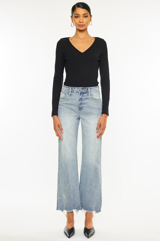 High Rise Slim Wide Leg-Charmful Clothing Boutique