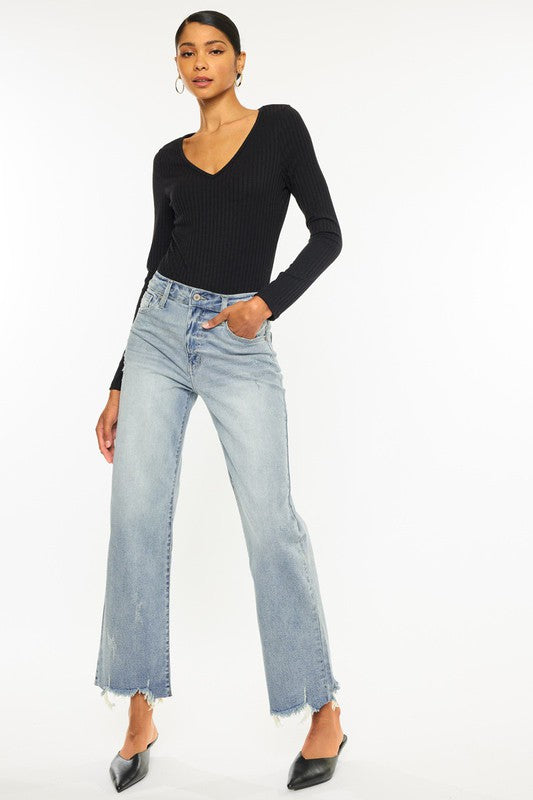 High Rise Slim Wide Leg-Charmful Clothing Boutique