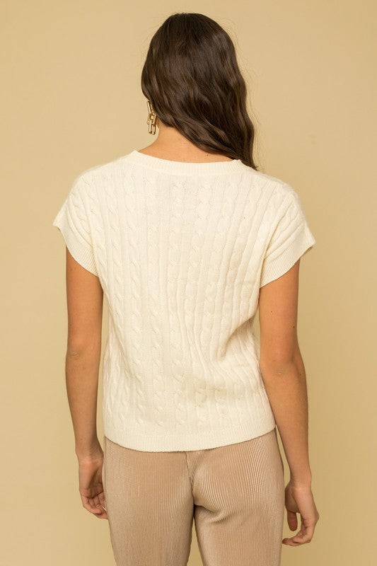 Cable Knit Vest-Charmful Clothing Boutique