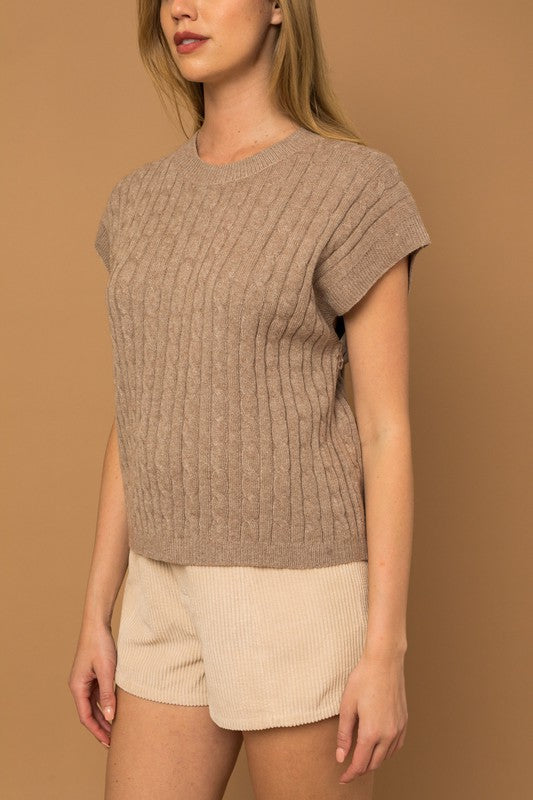 Cable Knit Vest-Charmful Clothing Boutique