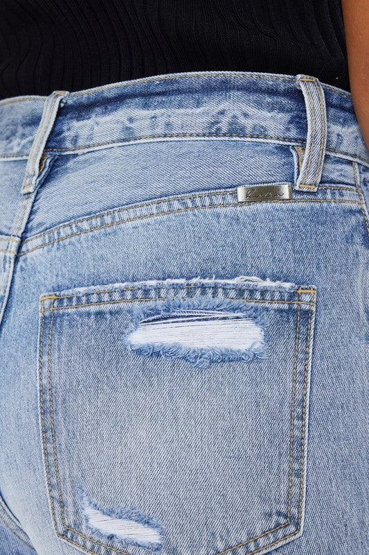 Kan Can High Rise 90's Boyfriend Jeans-Charmful Clothing Boutique