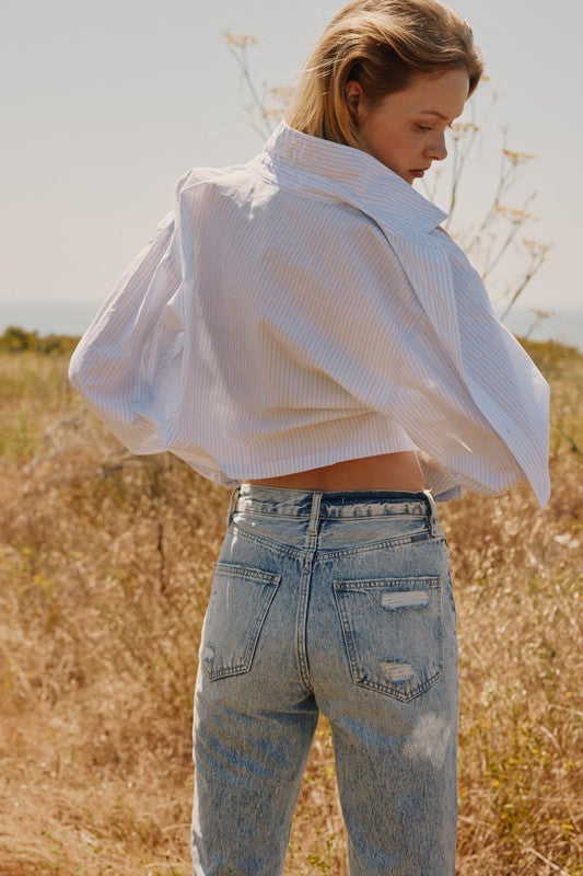 Kan Can High Rise 90's Boyfriend Jeans-Charmful Clothing Boutique