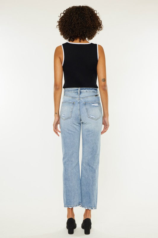Kan Can High Rise 90's Boyfriend Jeans-Charmful Clothing Boutique