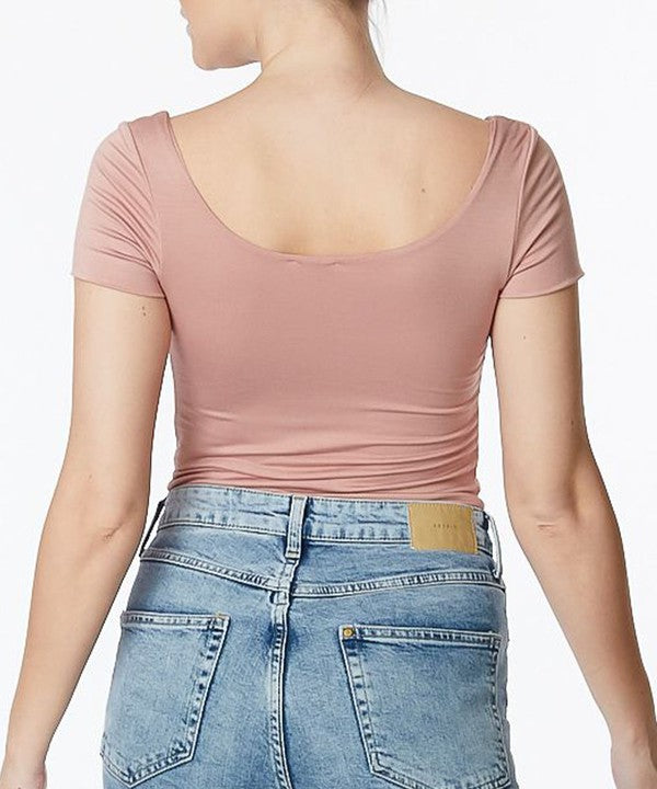 BAMBOO DOUBLE LAYERED CAP SLV TOP-Charmful Clothing Boutique