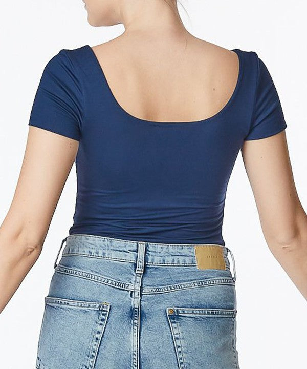 BAMBOO DOUBLE LAYERED CAP SLV TOP-Charmful Clothing Boutique