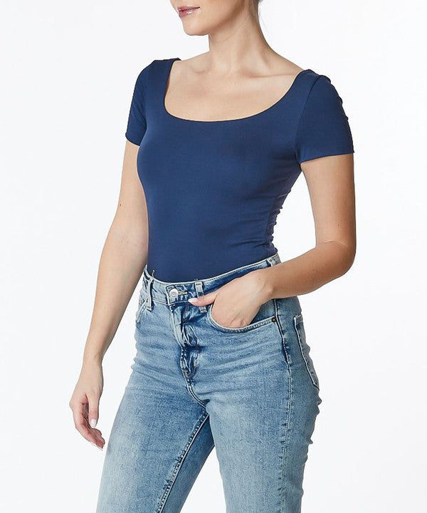 BAMBOO DOUBLE LAYERED CAP SLV TOP-Charmful Clothing Boutique