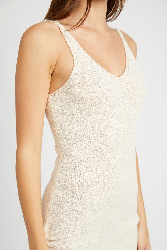 MINI SIDE SHIRRING SLEEVELESS DRESS-Charmful Clothing Boutique