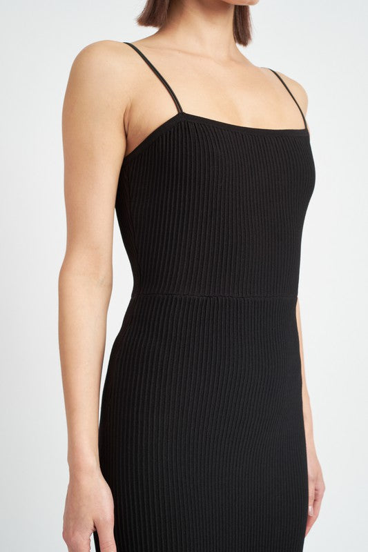 MAXI KNIT RIB DRESS-Charmful Clothing Boutique