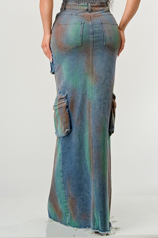 ATHINA VINTAGE HAND WASHED BUTTON UP SLIT DRESS-Charmful Clothing Boutique