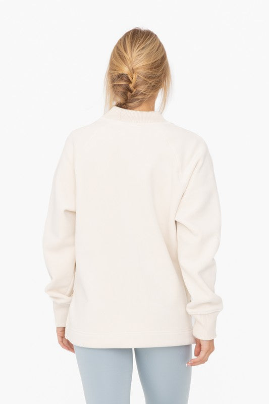 Microfleece Bomber Jacket-Charmful Clothing Boutique