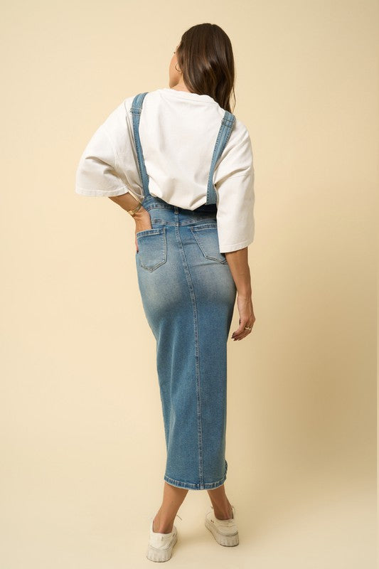 OVERALL LONG SKIRT-Charmful Clothing Boutique