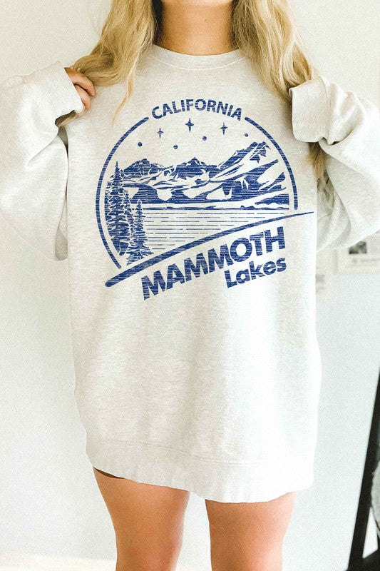 MAMMOTH LAKES CALIFORNIA OVERSIZED SWEATSHIRT-Charmful Clothing Boutique