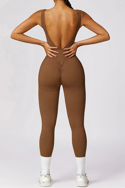 Hip-lifting long leggings skinny yoga jumpsuits-Charmful Clothing Boutique