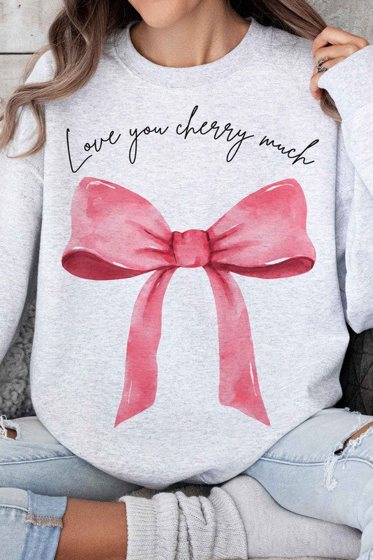 LOVE YOU CHERRY MUCH COQUETTE OVERSIZED SWEATSHIRT-Charmful Clothing Boutique