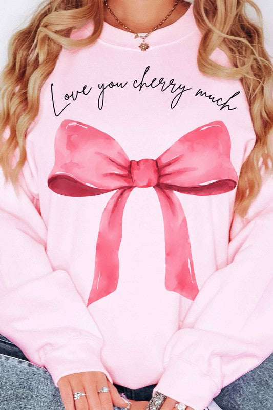 LOVE YOU CHERRY MUCH COQUETTE OVERSIZED SWEATSHIRT-Charmful Clothing Boutique