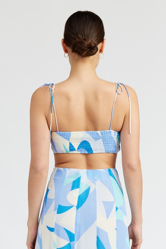 SPAGHETTI STAP RUCHED TOP-Charmful Clothing Boutique